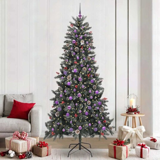  Kunstig juletre med 300 LED grønn 129,5 x 129,5 x 240 cm