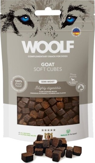 Woolf Soft Cubes Geit Monoprotein Hundegodbit 100 G