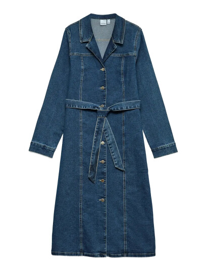 Vero Moda Vmtelly Ls 7/8 Dnm Dress Vi3474 Blue XS Vero Moda Vmtelly Ls 7/8 Dnm Dress Vi3474 Blue XS