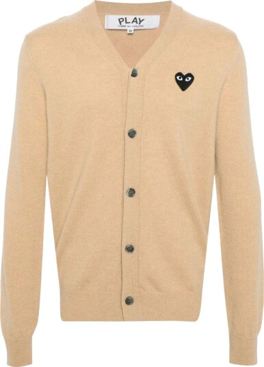 Comme des Garçons Play Herre Strikkevarer Beige M,