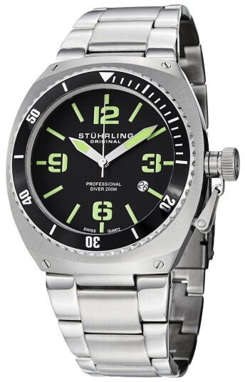 Stührling Original Herreklokke 410.331171 Sort/Stål Ø46 mm