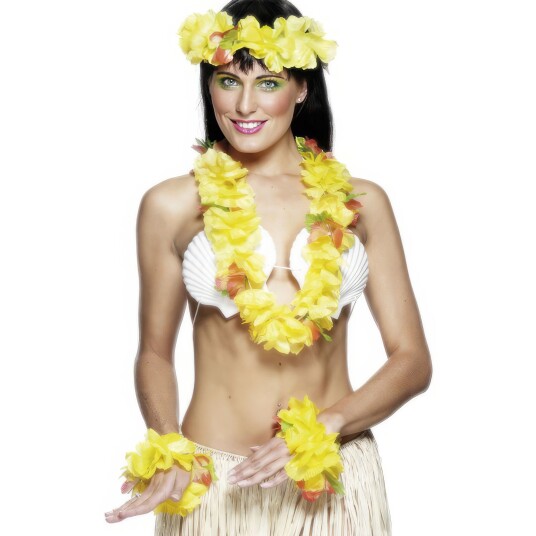 Smiffys Hawaiisett Gul