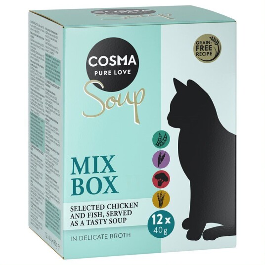 Cosma Soup 12 X 40 G Mix Ii: 4 Varianter
