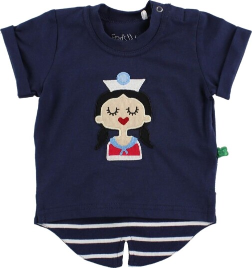 Freds World T skjorte   Navy m. Skipshjelp   Freds World   62   T skjorte   Blå