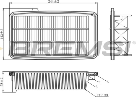 Luftfilter BREMSI FA1109 Luftfilter BREMSI FA1109