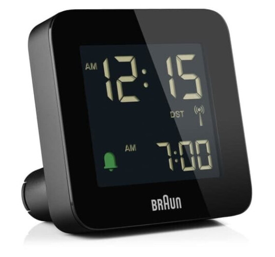 Braun BC09 DCF Digital vekkerklokke firkant Sort 12/24h LCD Batteri