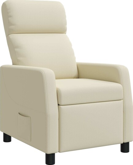 vidaXL Recliner Krem Kunstlær