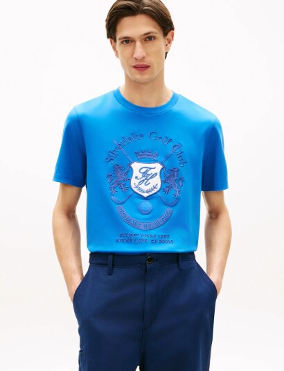 Tommy Hilfiger Country Club Interlock Tee   Blue   S
