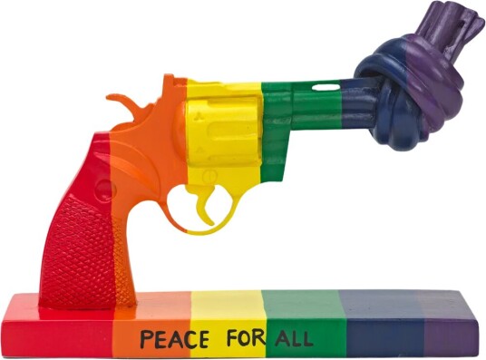 Non Violence Peace for All dekorasjon 19 cm Multi
