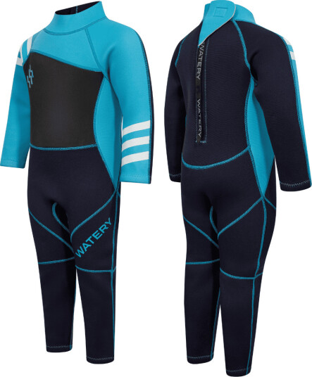 Watery våtdrakt til barn - Electra (2.2mm) - Mørkeblå/lyseblå - Våtdrakt Kajakk / SUP