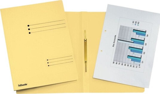 Esselte Flat Stangfil For A4 210 X 297 Mm Kapasitet: 250 Ark Gul Esselte Flat Stangfil For A4 210 X 297 Mm Kapasitet: 250 Ark Gul