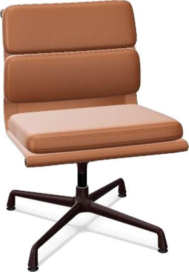 Vitra Soft Pad EA 205 kontorstol konjakk/mørk bordeaux
