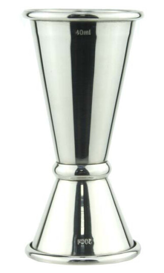 Jigger V-Shape Japanese style 2 4 cl polert stål