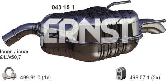 Bakre eksospotte ERNST 043151