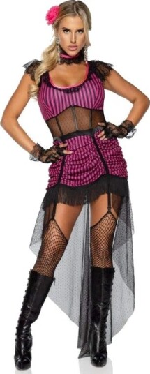 Western Saloon Girl Kostymekjole - Medium