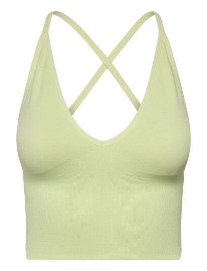 aim´n Shape Seamless Cross Back Bralette Green L