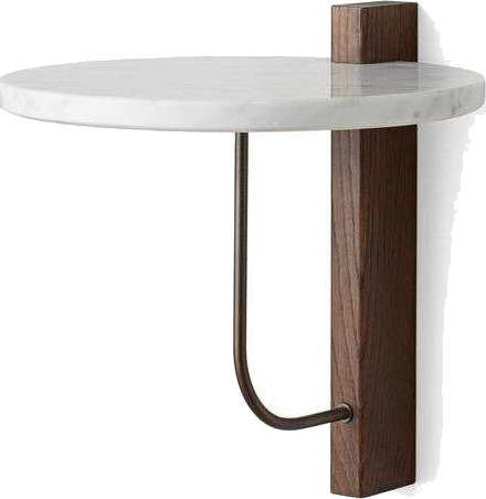 MENU Corbel hylle marmor carrara, m?rkbeiset eik MENU Corbel hylle marmor carrara, m?rkbeiset eik