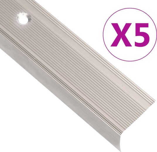  Trappeneser L form 5 stk aluminium 90 cm champagne