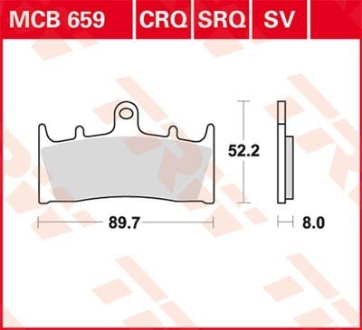 Bremseklosser TRW MCB659SV