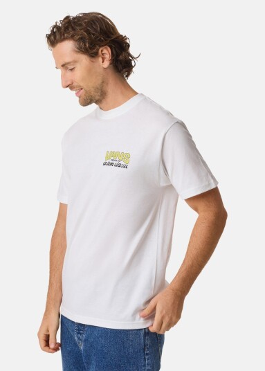 Vans Shop Front Ss White/Sunny Yellow L T Shirts