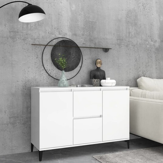 vidaXL Skjenk hvit 104x35x70 cm sponplate vidaXL Skjenk hvit 104x35x70 cm sponplate