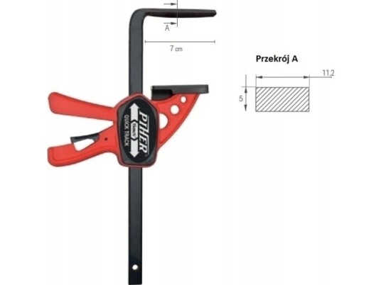 Hurtigfesteklemme For Linjaler Og Arbeidsbenker Piher Quick T-Track 7X22cm, Maks 60Kg Hurtigfesteklemme For Linjaler Og Arbeidsbenker Piher Quick T-Track 7X22cm, Maks 60Kg