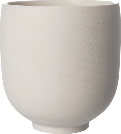 Ernst krukke på fot naturhvit H 21 cm Ø 20 cm