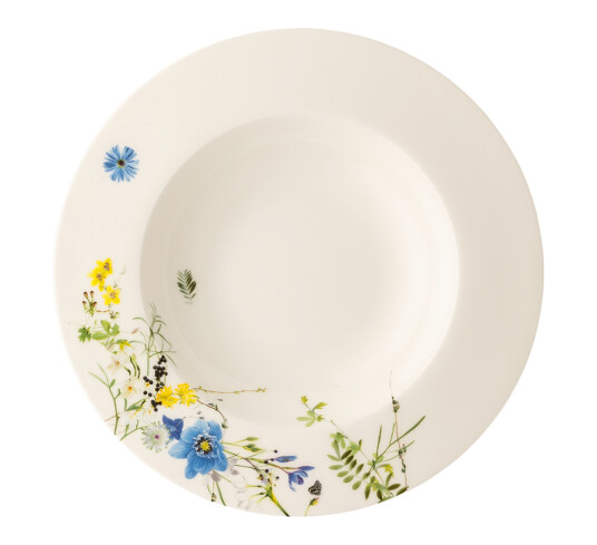 Rosenthal Fleurs Des Alpes tallerken dyp 23 cm med fane