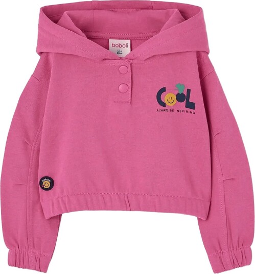 Boboli Fleece With Hood Sweatshirt For Girl  Bci   FUCHSIA   140