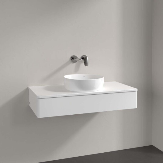 Villeroy & Boch Antao Servantskap med 1 skuff 100x50x19 cm u/lys Hvit Matt Villeroy & Boch Antao Servantskap med 1 skuff 100x50x19 cm u/lys Hvit Matt
