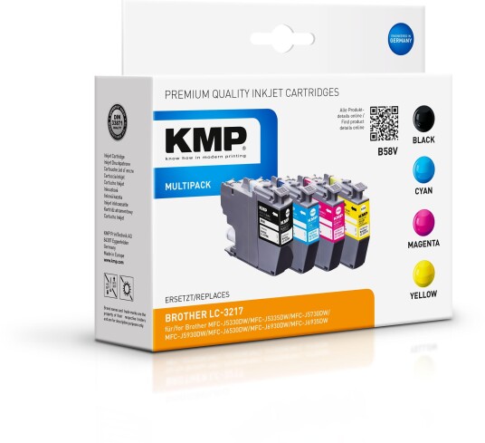 Kmp B58v Sort Cyan Fiolblå Gult 12,5 Ml 30,9 Ml 4 Stykker 550 Sider Multipakke Kmp B58v Sort Cyan Fiolblå Gult 12,5 Ml 30,9 Ml 4 Stykker 550 Sider Multipakke