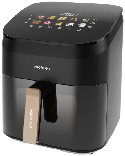 Cecotec Cecofry&Grill Smokin' 6500 Airfryer - 6L, 2200W - Svart