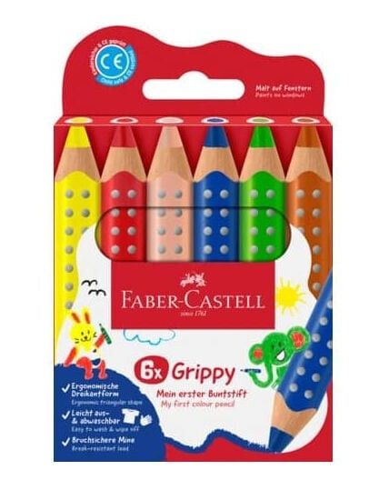 Fargeblyant Grippy Min Første 6pk