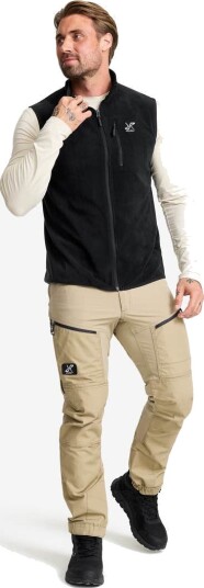 Revolutionrace Herre Overdeler Fleece & midlayers Hiker Fleece Vest Herre Black 3XL