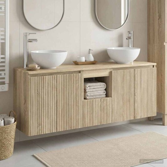 vidaXL Baderomsskapsett 3 stk. Sonoma eik 49,5 x 41 x 64,5 cm vidaXL Baderomsskapsett 3 stk. Sonoma eik 49,5 x 41 x 64,5 cm