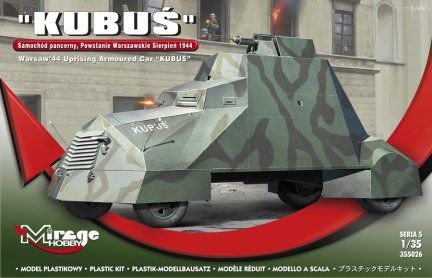 Mirage Hobby 355026 1:35 "Kubus" Winnie Pansret Bil – August 1944 Warszawa-Opprøret Plastmodellbyggesett
