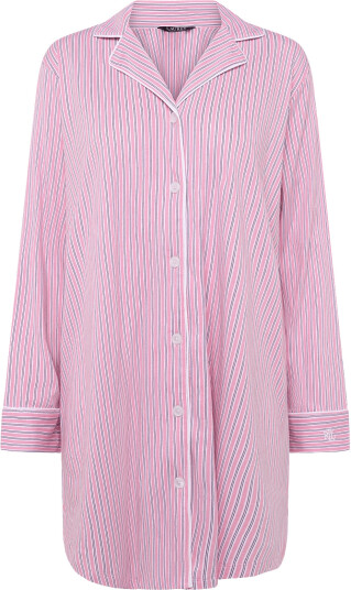 Lauren Ralph Lauren Homewear Lrl L/S Notch Collar Sleepshirt Pink M