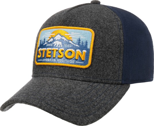 Stetson Men's Trucker Cap Polar Bear Grey/Blue 52-55 cm, Grey/Blue Stetson Men's Trucker Cap Polar Bear Grey/Blue 52-55 cm, Grey/Blue