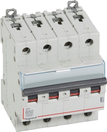 Legrand DX3 MCB automatsikring B50 4P 4M 6/10kA