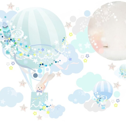 Schmooks Wallsticker Hot Air Blue