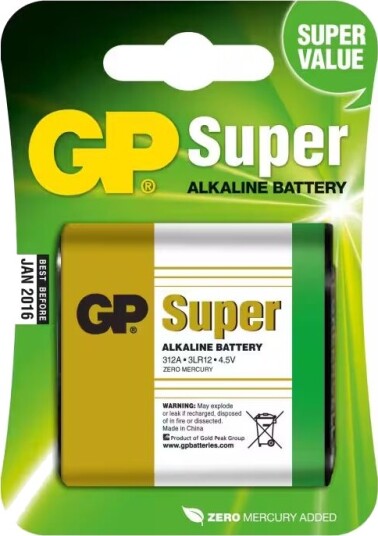 GP Super Alkaline 4,5V Engangsbatteri – 1 pakke