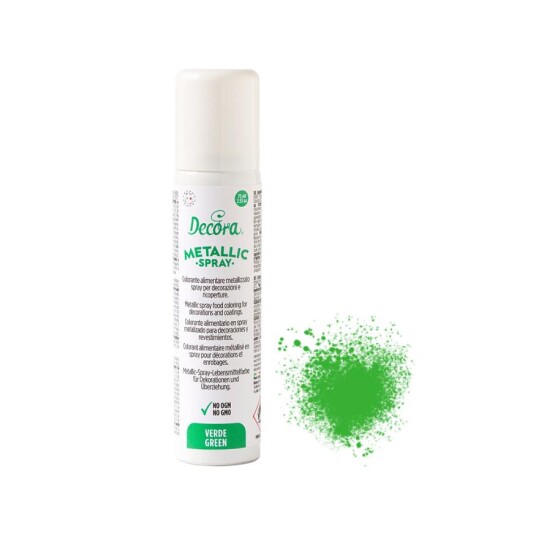 Decora Metallic Spiselig Fargespray Grønn 75ml 