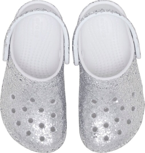 Crocs Sandaler   Classic+ Blend Glitter   Sølv   Crocs   22/23   Sandals Hvit   22 23