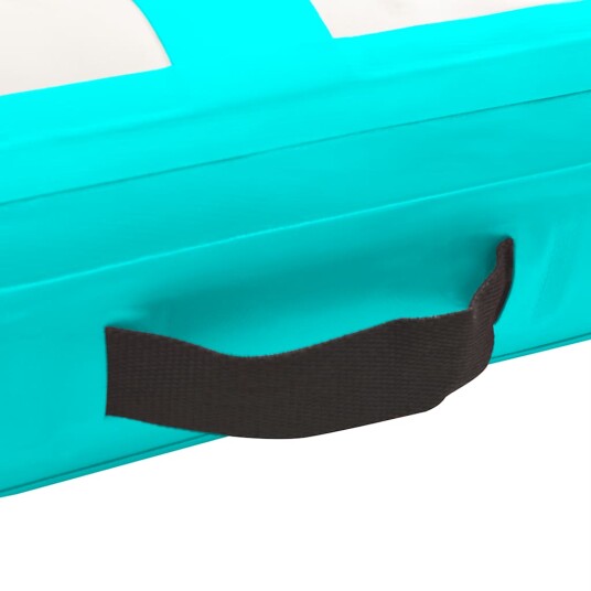 vidaXL Oppblåsbar gymnastikkmatte med pumpe 300x100x20 cm PVC grønn vidaXL Oppblåsbar gymnastikkmatte med pumpe 300x100x20 cm PVC grønn