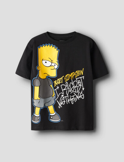 Name It Nkmjuda Simpsons Nreg Ss Top Box Bfu Black 116