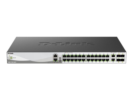D-Link Dms 3130-30Ts - Switch - L3 - Styrt - 24 X 100/1000/2.5G + 2 X 100/1000/2.5G/5G/10G + 4 X 10 Gigabit / 25 Gigabit Sfp28 - Rackmonterbar