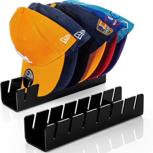 INF 2 Pack Baseball Cap Organizer Hat Stativ oppbevaring for skapet 0