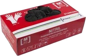 Handske Engangs Prime Source STANDARD str M uden Pudder Nitril AQL 1.5 Sort,100 stk/pk Handske Engangs Prime Source STANDARD str M uden Pudder Nitril AQL 1.5 Sort,100 stk/pk