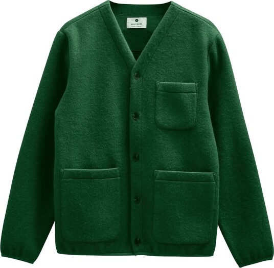 Anerkjendt Aksigurd Boiled Wool Overshirt Green L Anerkjendt Aksigurd Boiled Wool Overshirt Green L
