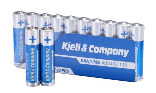 Kjell & Company 10-pk Alkalisk AAA-batterier (LR03) - 1.5V